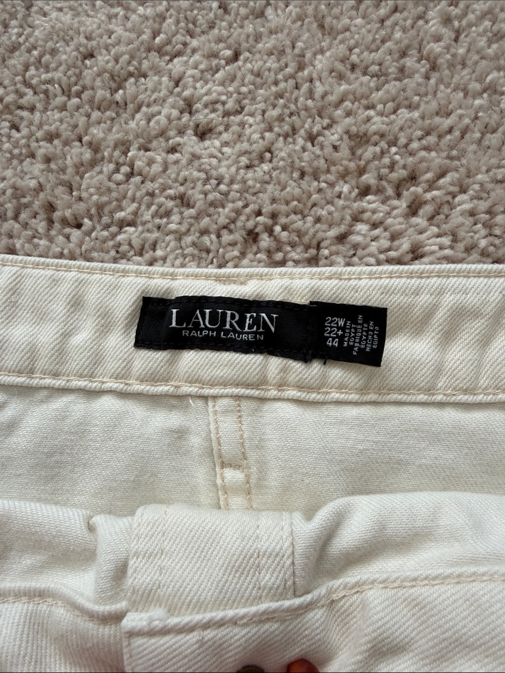 Ralph Lauren Cream Button-Front Mini Skirt - Picture 3 of 6